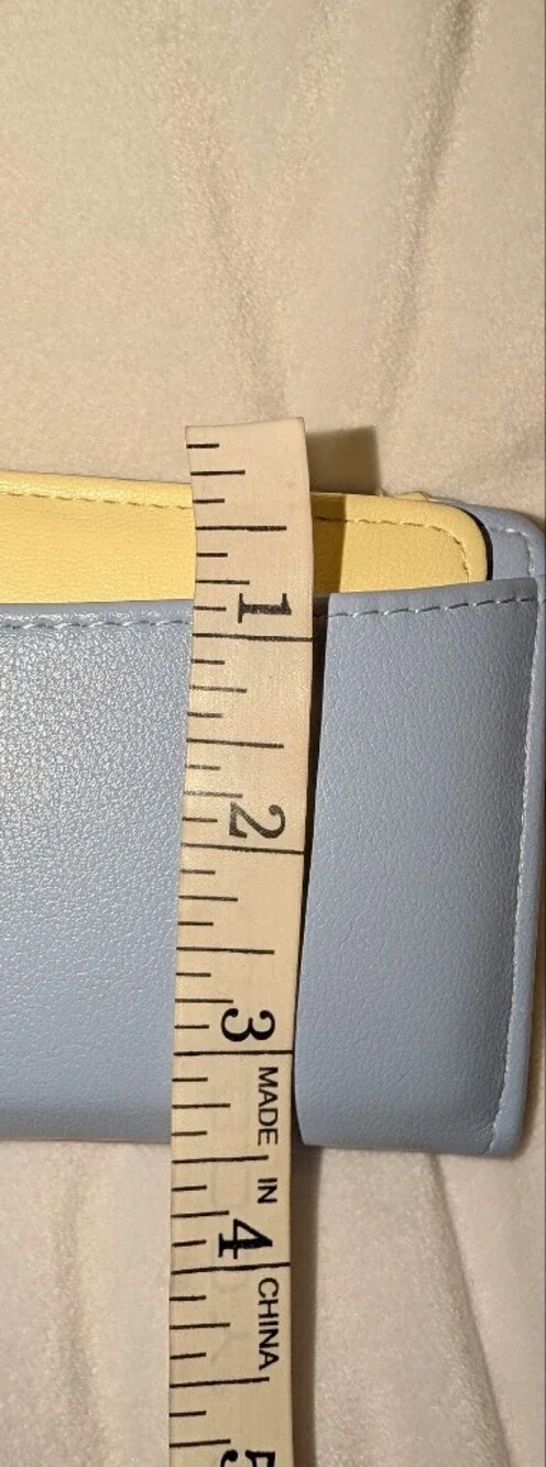 Steve Madden Wallet With Removable Card Holder Blue Yellow NWT